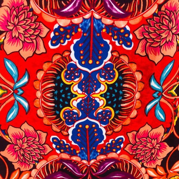 New Loft Womens High Low Blouse Sz Large Long Sleeve Vibrant Floral Print NWT - Picture 11 of 13